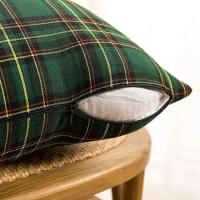 Par de fundas de almohada navideñas con diseño de cuadros de búfalo, material de poliéster - details 2