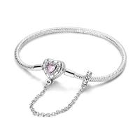 Pulsera de Plata Esterlina 925 Encanto de Mariposa Estrellas Luna Cadena de Seguridad - details 115