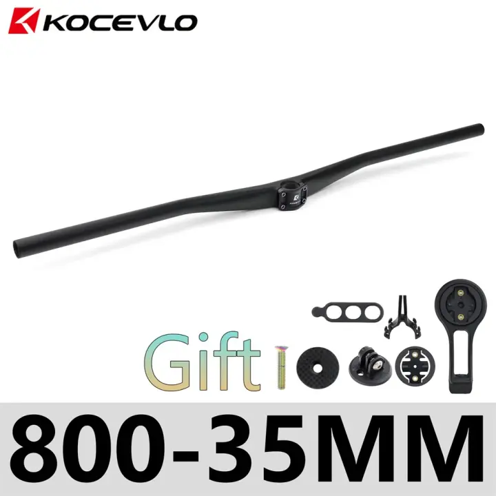 Kocevlo-Manillar integrado de carbono para bicicleta de montaña, UD mate, 35x800mm, AM FR, con soporte para ordenador - 1