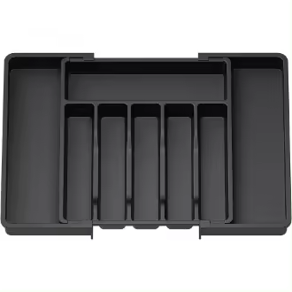 Organizador de Cajón de Cocina de Plástico Porta Cutelaria de Plata para Almacenamiento en Cajón - 1