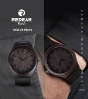 Reloj de Cuarzo Ébano de Alta Calidad Diseño Nórdico Minimalista Correa de Cuero Genuino - details 0