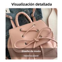 Bolso casual con lazo para mujer de moda 2025 Nueva mochila versátil - details 10