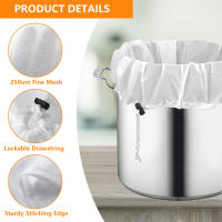Bolsa coladora de lúpulo para elaboración de cerveza, bolsa coladora duradera de poliéster, sin impurezas, para fruta, vino, cerveza - details 6