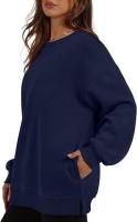 Sudadera holgada de manga larga con cuello redondo para mujer - details 20