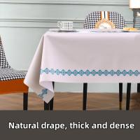 Mantel rectangular de PVC para mesa, impermeable, resistente al desgaste, estampado Floral, 4/6/8 plazas - details 11