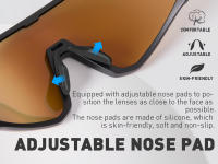 Kapvoe-gafas de sol de ciclismo para hombre, lentes deportivas para bicicleta de montaña, UV400, 1 lente - details 5