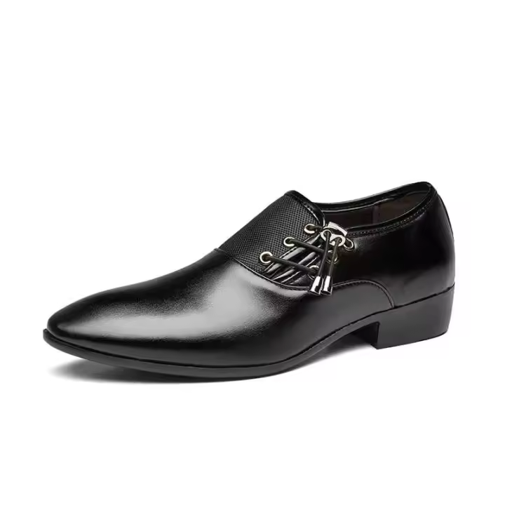 Zapatos Sapatos Para Hombres Nuevos Productos De Negocios Zapatos De Vestir De Cuero Negro Para Hombres Estilo Italiano - 1