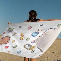 Bubu y Dudu linda playa de dibujos animados para niños baño personalizado piscina vacaciones Picnic toalla fiesta regalo - details 6