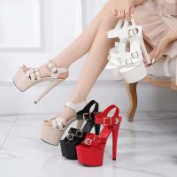 Sandalias de plataforma impermeables con tacones altos para mujer de 17cm/7 pulgadas puesta en escena fiesta baile en barra - details 2