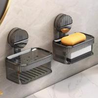 Soporte de esponja para jabón con ventosa sin perforaciones, caja de jabón de drenaje impermeable montada en la pared con caja de drenaje, estante de jabón extraíble para Baño - details 5