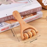 Masajeador de rodillo de madera para cuello, hombros y piernas, herramienta de masaje de mano Universal, 1 unidad - details 0