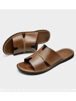 Zapatillas de Verano 2025 para Hombre Estilo Nuevo, Chanclas de Cuero Genuino, Sandalias de Playa Casuales - details 4