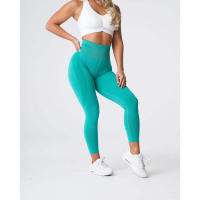 Leggings deportivos de cintura alta para mujer NVG de spandex con pantalones interiores suaves para ropa de gimnasio y fitness. - details 29