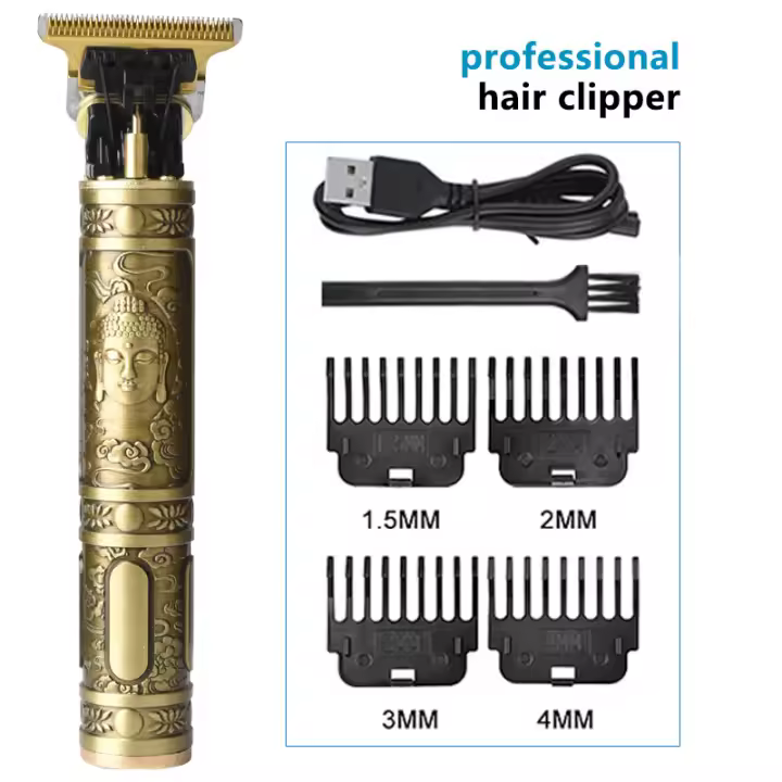 Cortador de Pelo Eléctrico T9 Cabeza Calva Maquilladora de Afeitar Fader Eléctrico - 1