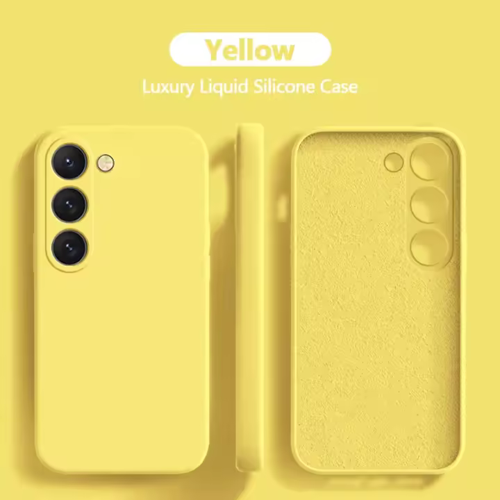 Funda cuadrada de silicona líquida suave para Samsung Galaxy S25 S24 S23 S22 S 25 Ultra Plus S25Ultra - 1