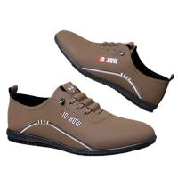 Zapatos de hombre estilo británico sin cordones, planos, casuales de negocios, con suela suave de cuero para primavera y otoño 2025 - details 0