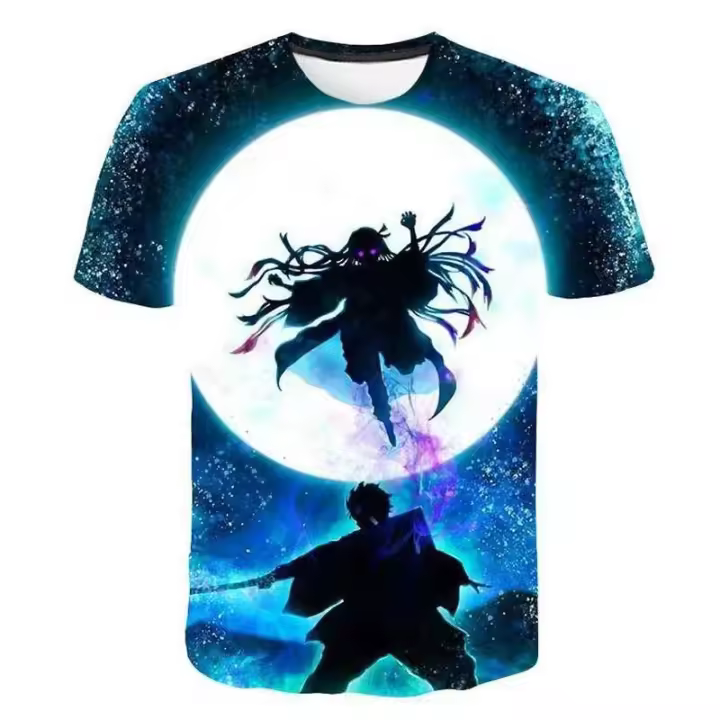 Camiseta de verano con estampado 3d de Anime Killer para niños y niños, camiseta deportiva informal de manga corta transpirable de secado rápido - 1