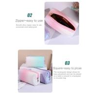 Bolsa de cosméticos portátil impermeable, bolsa de almacenamiento de cepillos cosméticos, bolsa de lavado transparente de Pu de gran capacidad, bolsa de almacenamiento de viaje - details 5