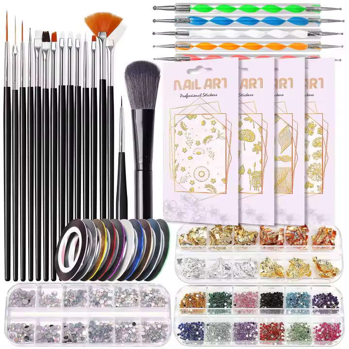 Kit de pinceles para decoración de uñas, juego completo profesional de herramientas para pintar - 1