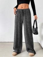 Pantalones de Algodón con Rayas para Mujer Cintura Elástica, Talla Única, Novedad de Otoño - details 19