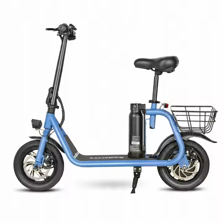 Samebike SM-C01 bicicleta eléctrica plegable 350W 32KM/H 10.4AH 12" 25KM azul - 1