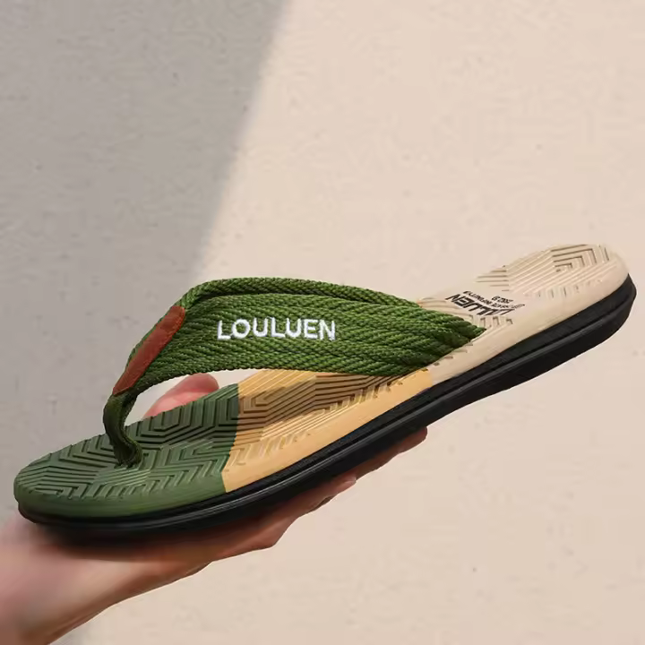 Verano nuevas chanclas sentido de gama alta de los hombres desgaste exterior zapatillas antideslizantes sandalias de los hombres pellizcar pies casual sandalias de los hombres - 1