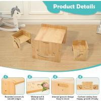 Set de Mesa y Sillas Montessori para Bebés de 1-3 Años Ajustable en Altura - details 4
