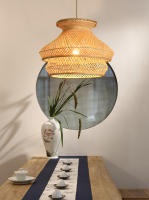 Tomaxin Lámpara de bambú Colgante de cables con arte de bambú sencillo zen para sala de té de casa de familia Garantía de 1 año - details 3