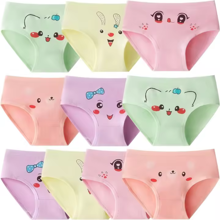 Braguitas Algodón Ropa Interior para Niña, paquete de 10 Bragas Suaves - 1