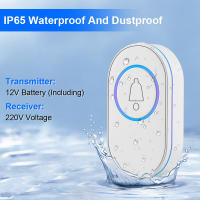 Elecpow Intelligent Wireless Doorbell Outdoor IP65 Waterproof Smart Home Door Bell Chime Kit 39 Music LED Flash Security Alarm - details 1