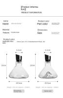 Cascada europea de Iceberg, nueva botella de vidrio transparente creativa sin plomo, botella de vino rápida - details 1