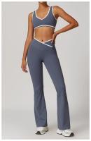 Conjunto de Yoga de 2 Piezas Trajes de Entrenamiento de Poliéster para Fitness - details 40