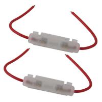 2 Pcs 15A Wire Fuse Holder Box for Car Truck Motorcycle Motorbike Glass Tube Fuses 9.65″ Fuse Holder Motorcycle Accessories