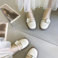 Nueva correa retro flor Doudou zapatos individuales tacón bajo con falda JK versátil casual Mary Jane zapatos - details 5