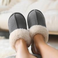 Zapatillas mullidas de invierno para mujer, zapatos peludos y peludos para el hogar, Zapatillas de casa de piel sintética, Zapatillas de felpa para interior, cómodas y cálidas, zapatillas planas silenciosas - details 17