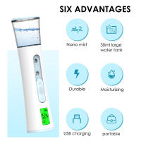 Vaporizador Facial portátil, nebulizador de Nano niebla, Humidificador hidratante de la piel, máquina de prueba de piel Facial, pantalla LED de Spa - details 5