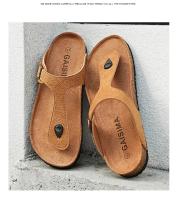 Zapatillas para hombre, zapatos informales de verano para la playa al aire libre, sandalias para caminar, cómodas, ligeras, de lujo, de diseñador, de cuero, a la moda - details 12