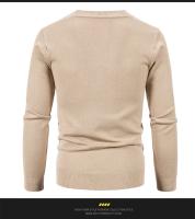 Cárdigan de punto para hombre, M-5XL de otoño, suéter fino básico elástico ajustado con cuello en V, abrigo informal versátil de Color sólido, 2024 - details 7