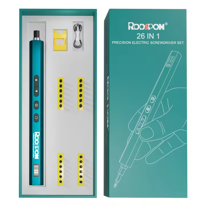 Llave de Destornillador Eléctrico 62 en 1 con Mango de Precisión Herramienta Eléctrica Portátil Inalámbrica Mini Recargable para Reparación - 1