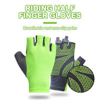 Guantes de Ciclismo de medio dedo acolchados, ligeros, transpirables, antideslizantes, amortiguadores, 1 par - details 0