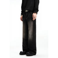 Nuevos vaqueros Retro americanos, pantalones de pierna ancha de talla grande rectos de calle - details 3