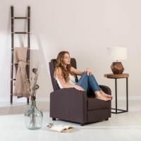 Sillón de Relajación Retrocedible Compacto, 2 Posiciones de Inclinación y Posición Cero, Apertura Push, Muebles de Masaje - details 7