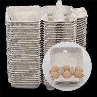 Cajas de papel para huevos de pollo, soporte de fibra de pulpa, sostiene 6 huevos a granel, granja, mercado, viaje, 40 piezas - details 3