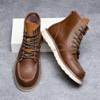 Nuevos zapatos casuales de alta calidad, botas de cuero, zapatos náuticos ingleses clásicos con cordones de talla grande 38-48 de EVA para hombre, marca caliente - details 2