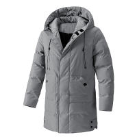 Parkas con bolsillos grandes para hombre, ropa de algodón cálida, abrigos de ocio con capucha de longitud media, moda de invierno, novedad de 2024 - details 1