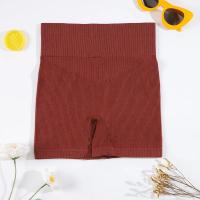 Pantalones cortos de yoga acanalados sin costuras para mujer, medias de motociclista de cintura alta, mallas deportivas ajustadas de entrenamiento elástico, ropa deportiva - details 5