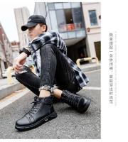 Botas de Cuero de Alta Calidad para Hombres Moda Motocicleta 2022 Botas de Trabajo Cómodas y Impermeables con Plataforma - details 9