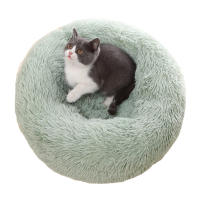 Cama de Donut calmante para gatos y perros, transpirable, suave, peluda, cómoda, Anti ansiedad, cama para perros pequeños y medianos - details 0