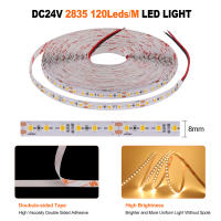 Tira de luces LED de espectro completo, cinta Flexible de diodo de 10M y 24V, SMD2835, 120Leds/m, 2700K, 3500K, 6000K, no impermeable, RA98 - details 1