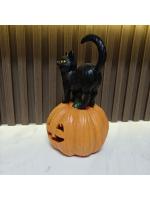Tema calabaza gato negro adorno decorativo atmósfera escena creativa accesorios divertidos artesanías de resina - details 5